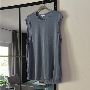 James Perse Gray Muscle Tee Sleeveless Relaxed Fit
